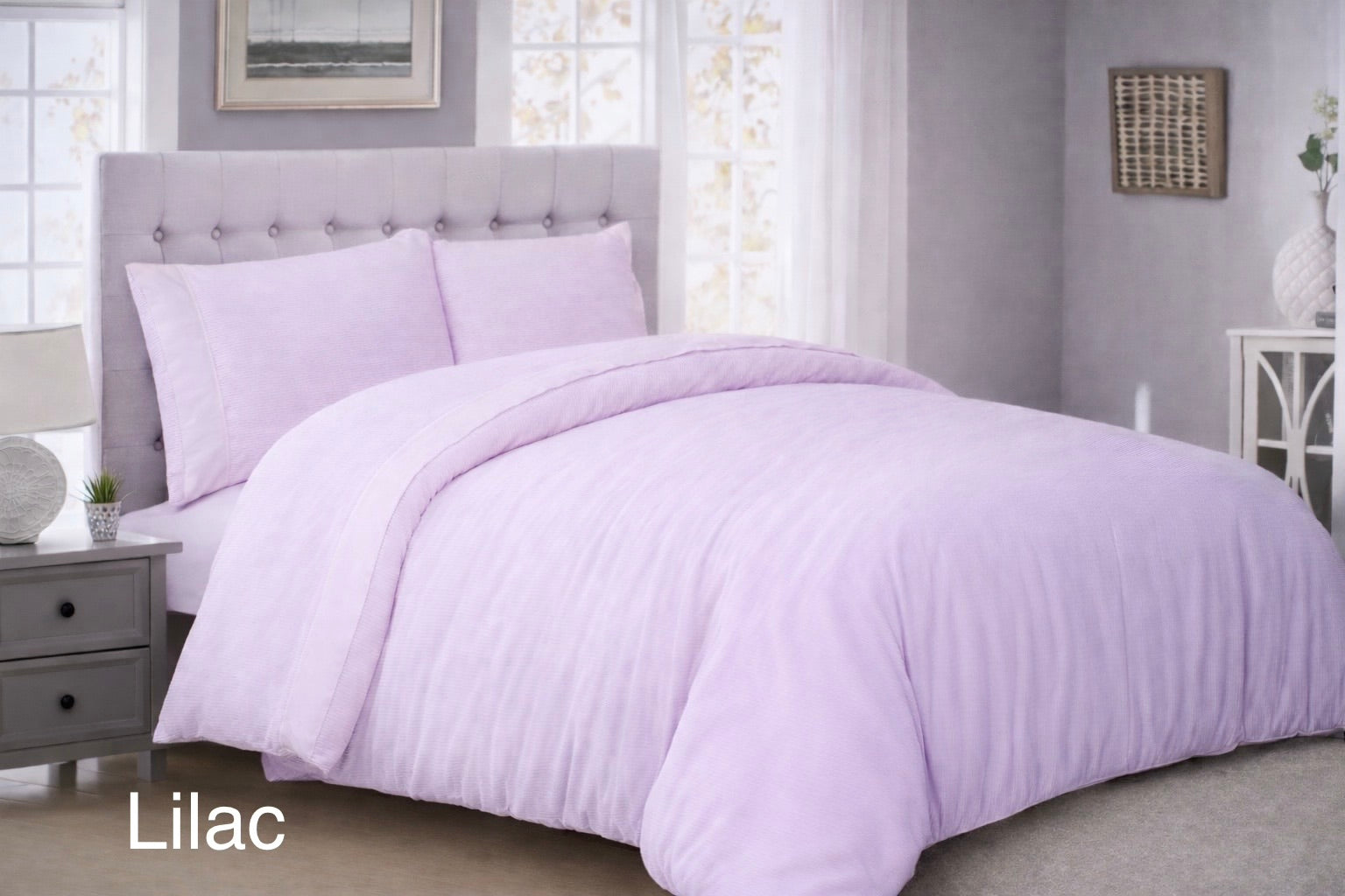 Stripes & Dots Double Duvet Cover Set - Cannon