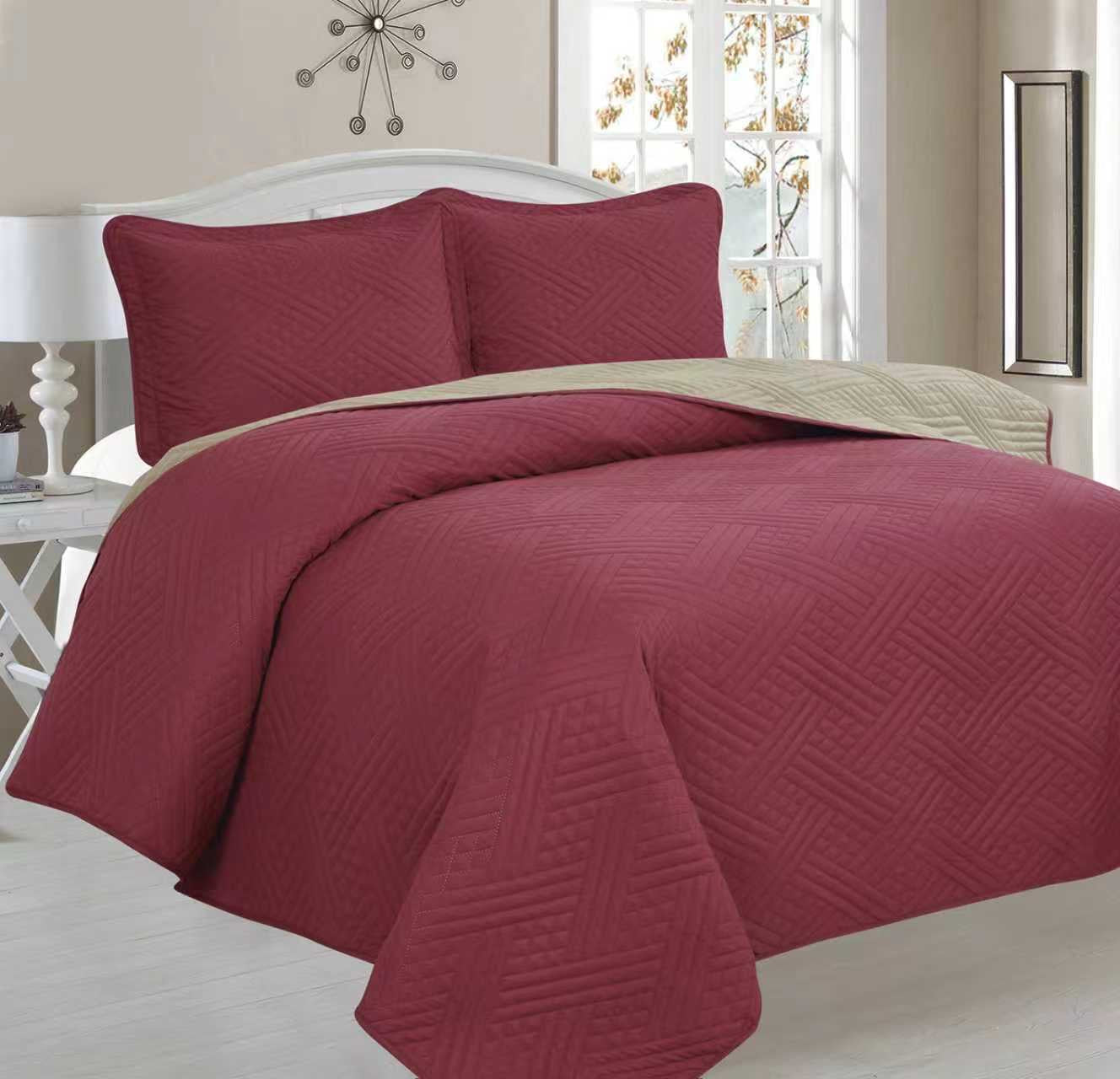 Plain Double Bedspread - Home Luxury