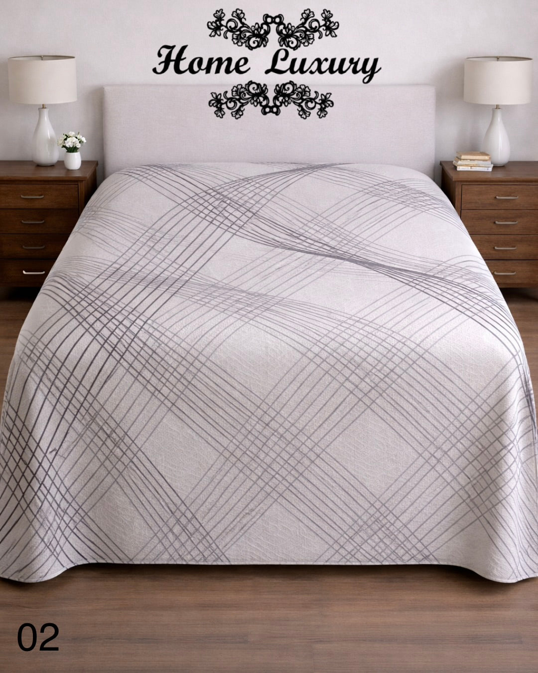 Printed Cotton Matelassé Double - Home Luxury