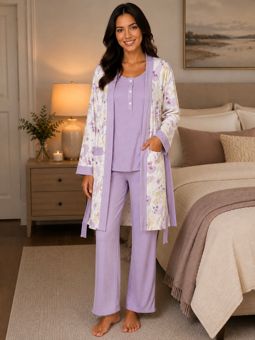 3 Pcs Floral Pajama - Lucie