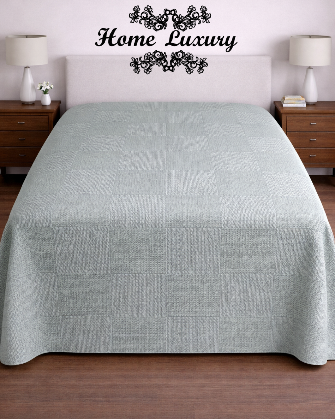 Plain Cotton Matelassé Double - Home Luxury