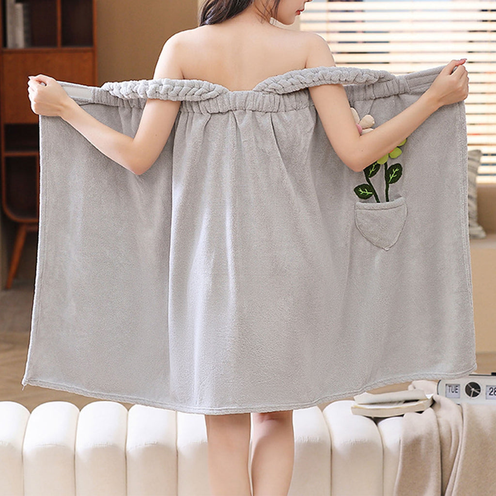Microfiber Sortie De Bains "Flowers"