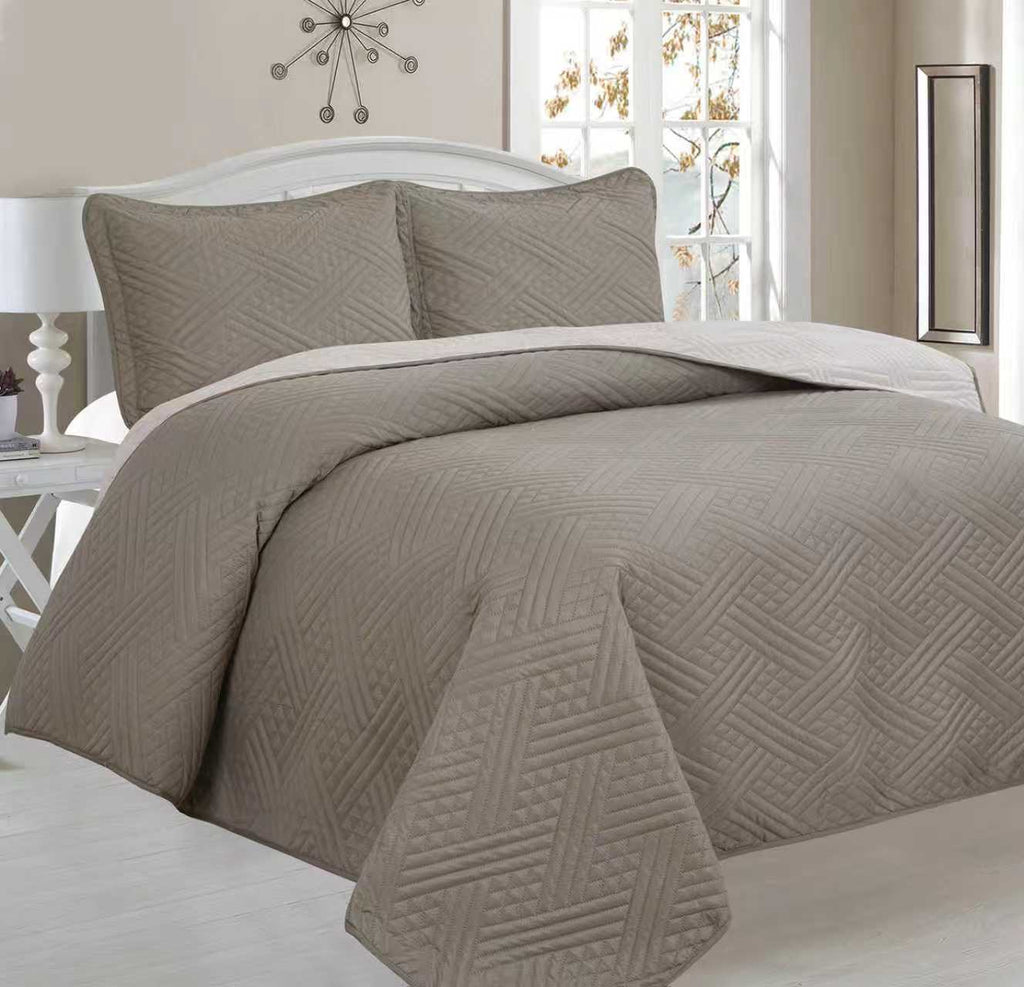 Plain Double Bedspread - Home Luxury