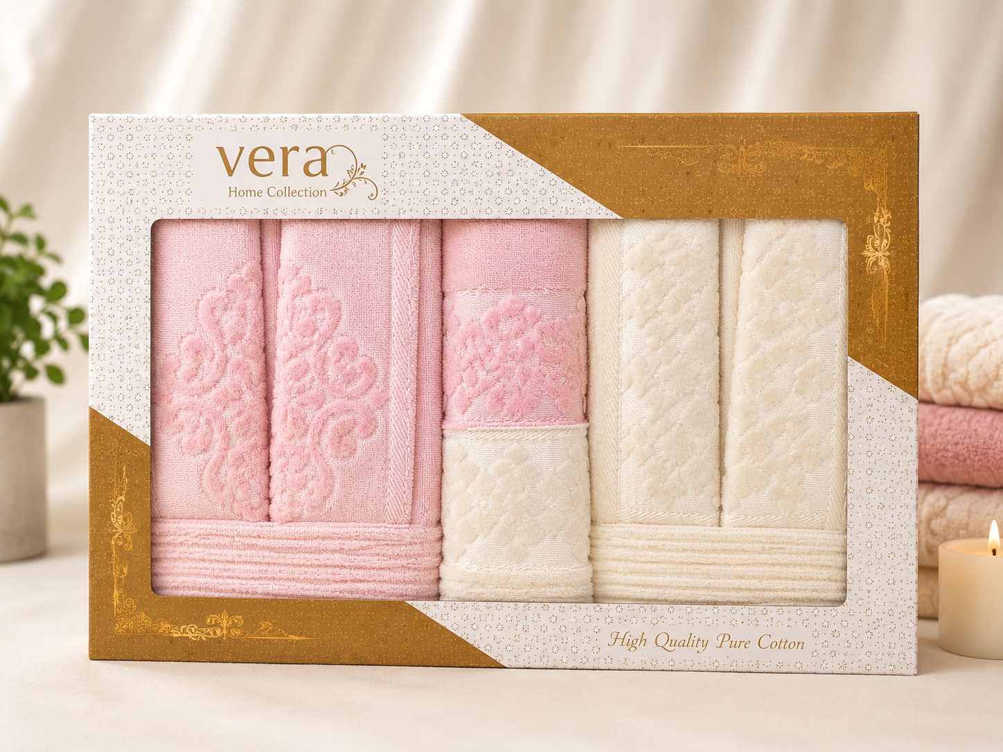 Bathrobe Set 8 Pcs - Vera