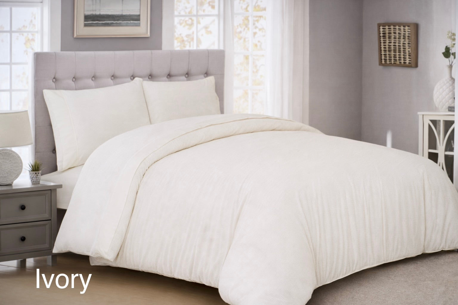 Stripes & Dots Double Duvet Cover Set - Cannon