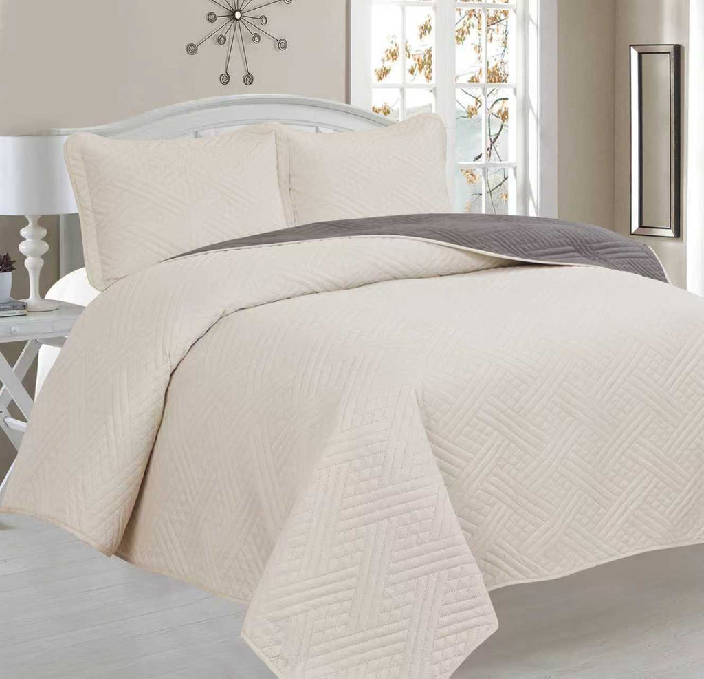 Plain Double Bedspread - Home Luxury