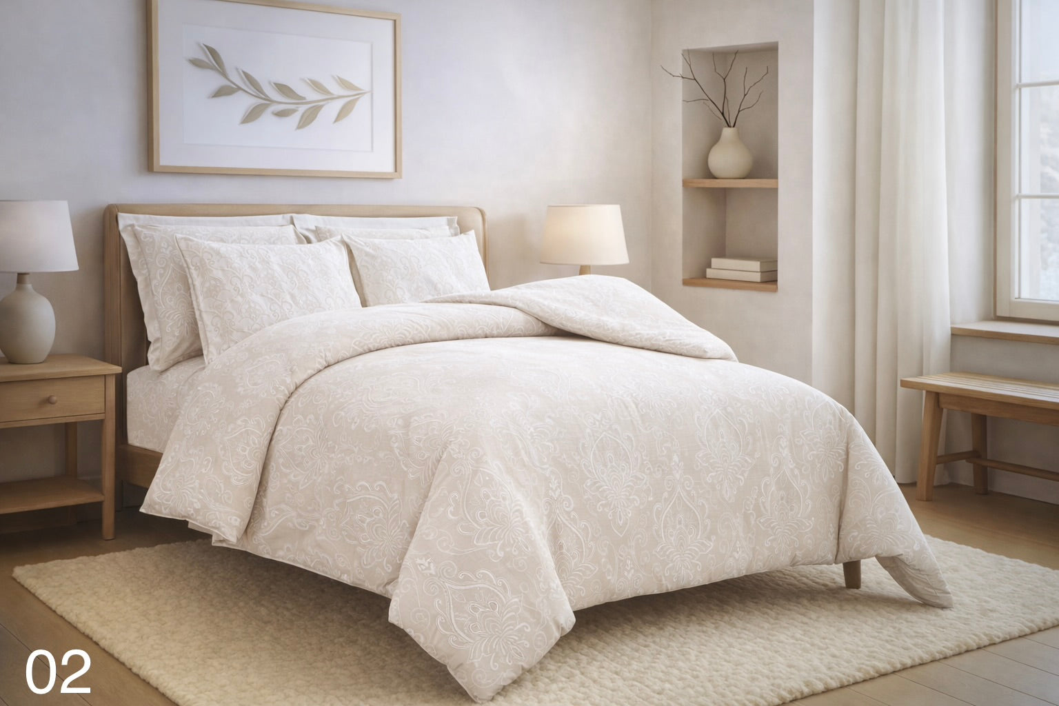 Printed Double Fitted Sheet - Cannon
