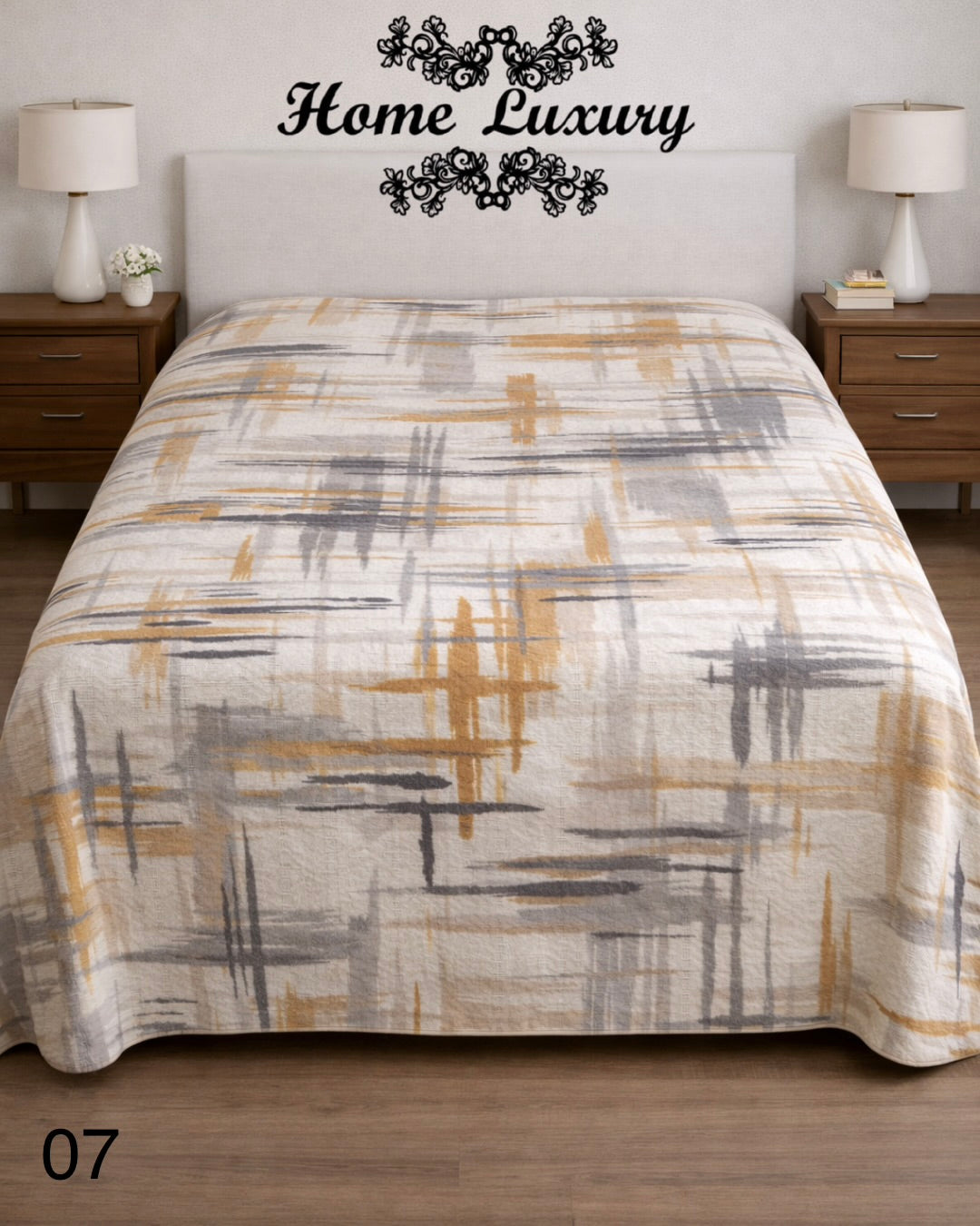 Printed Cotton Matelassé Double - Home Luxury