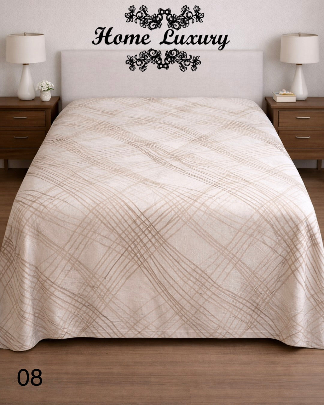Printed Cotton Matelassé Double - Home Luxury