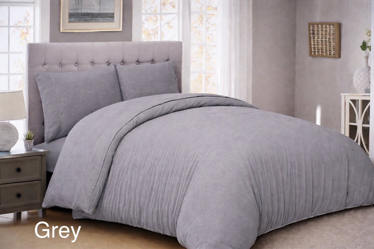 Stripes & Dots Double Duvet Cover Set - Cannon